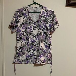 Women's Purple Floral Blouse